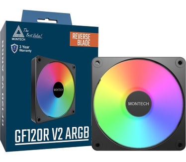 Montech GF120R V2 PWM ARGB 120mm Zwart, 120mm
