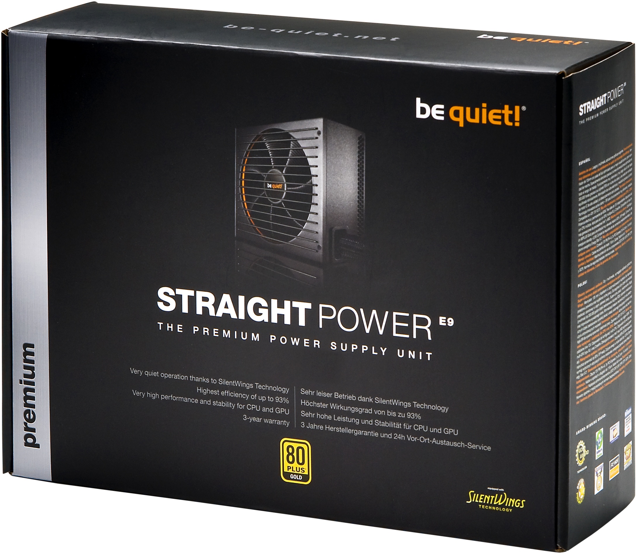 Be Quiet Straight Power Bqt E9 500w be quiet! Straight Power E9 500W - Kenmerken - Tweakers