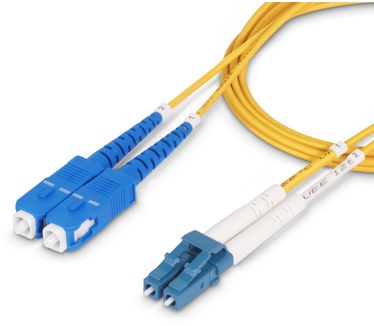 Startech.com 3m LC naar SC (UPC) OS2 Single Mode Duplex Glasvezel Kabel, 9/125µm, Laser Optimized, 10Gbs, Flexibel Buigen, Low Insertion Loss, LSZH Fiber Patchkabel
