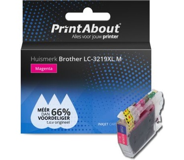 PrintAbout Huismerk Brother LC-3219XL M Inktcartridge Magenta Hoge capaciteit