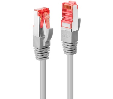 Lindy RJ-45/RJ-45 Cat.6 5m Grijs, Rood