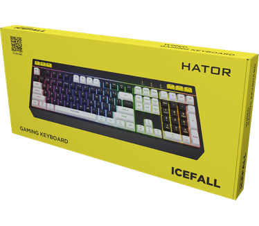 Hator HATOR Icefall, black (black-grey keycaps) Keyboard - Membrane Switches- US - ANSI Layout (HTK400US)