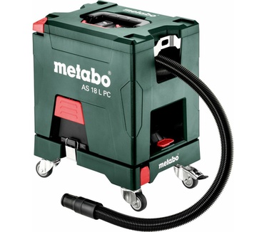 Metabo AS 18 L PC Droogzuiger Set 7.50 l Zonder accu, Stofklasse L gecertificeerd