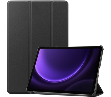Accezz Trifold Bookcase Samsung Tab S9 FE - Zwart