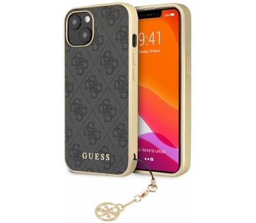 Guess 4G Charms Hard Case Apple iPhone 13 Mini (5.4") - Grijs Grijs