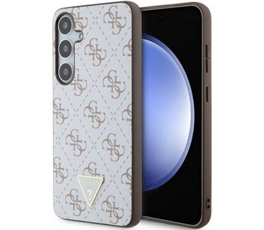 Guess 4G Triangle Logo Back Case - Samsung Galaxy S24 Plus - Wit Wit