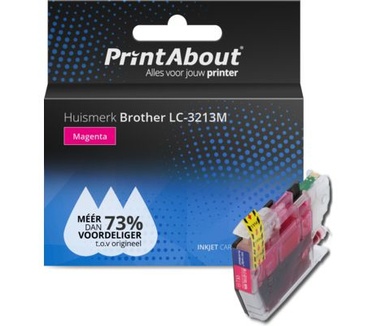PrintAbout Huismerk Brother LC-3213M Inktcartridge Magenta Hoge capaciteit