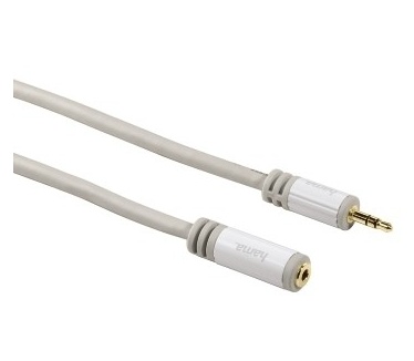 Hama Extension Cable, 3.5 mm jack plug - 3.5 mm jack socket, 2.5 m