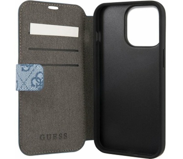 Guess 4G Metal Logo Book Case Apple iPhone 13 Pro (6.1") - Blauw Blauw