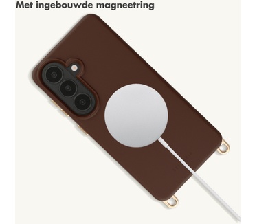 Selencia Rivièra MagSafe Backcover met afneembare haakjes Samsung Galaxy S26 - Choco Brown