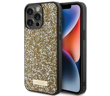 Guess Rhinestones Back Case - Apple iPhone 15 Pro Max (6.7") Goud Goud