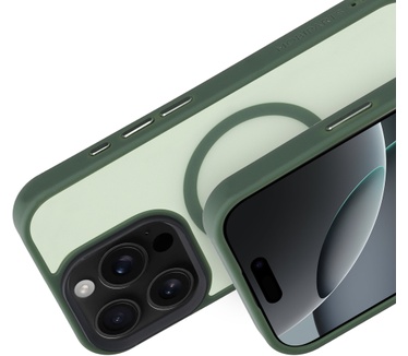Mobiparts Hardcover Apple iPhone 16 Pro Satin Green (Magsafe Compatible)