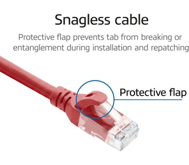 ACT Rode 2 meter TPE U/UTP CAT6A ultra-flex patchkabel snagless met RJ45 connectoren