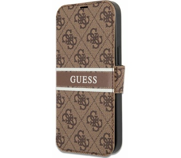 Guess 4G Printed Stripe Book Case Apple iPhone 13 (6.1") - Bruin Bruin