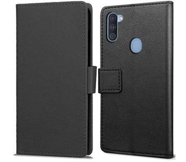 qMust Samsung Galaxy M11 Wallet Hoesje Zwart