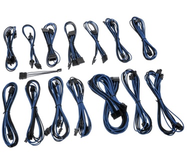 Cablemod CM-Series VS Cable Kit Zwart/Blauw Blauw, Zwart