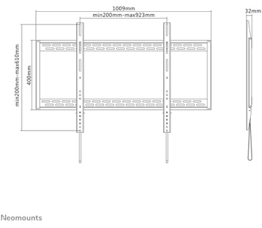 Neomounts by Newstar TV/Monitor Wall Mount (fixed) for 60"-100" Screen - Black