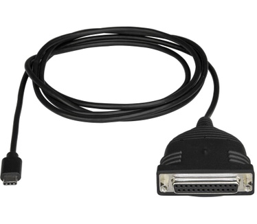 Startech.com USB-C naar parallele printerkabel Zwart