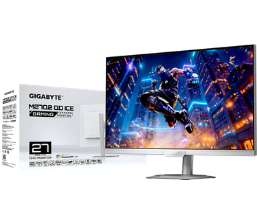 Gigabyte M27Q2 QD ICE Aluminium, Wit