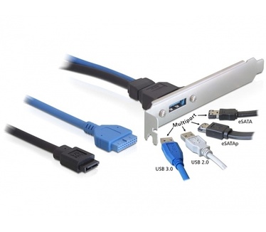 Delock USB 3.0 19-pin/SATA 7-pin - 1 x Multiport