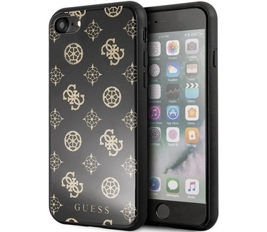 Guess Glitter Peony Hard Case - Apple iPhone 7/8 (4,7") - Zwart  Zwart