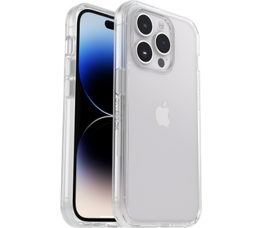 Otterbox OtterBox Symmetry Clear Case voor iPhone 14 Pro Max, Schokbestendig, Valbestendig, Dunne beschermende hoes, 3x getest volgens militaire standaard, Antimicrobieel, Clear, Geen retailverpakking