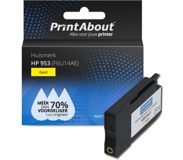 PrintAbout Huismerk HP 953 (F6U14AE) Inktcartridge Geel