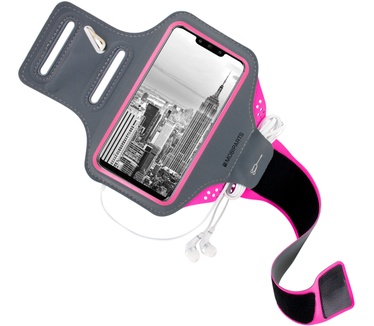 Mobiparts Comfort Fit Sport Armband Huawei Mate 20 Lite Neon Pink