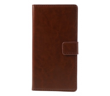 Kees KEES Lederlook Portemonnee Hoesje Sony Xperia Z2 - Bruin