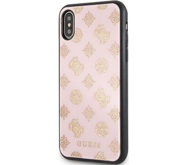 Guess Glitter Peony Hard Case - Apple iPhone X/XS (5,8") - Roze  Roze