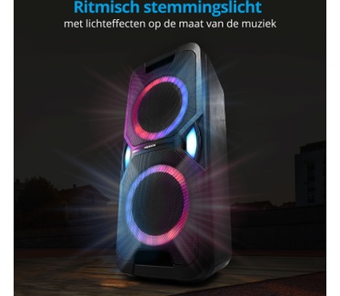 Medion Medion P61468 - Bluetooth Speaker - LED licht - 2 x 22 W RMS - Zwart