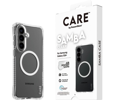 PanzerGlass CARE™ by PanzerGlass® Samba Case Transparent w. White Qi Samsung Galaxy S26+