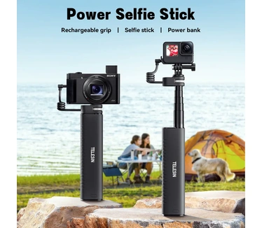 Telesin CSS-001 oplaadbare selfiestick 90cm - 10.000 mAh powerbank