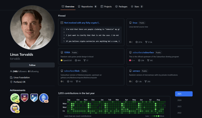 Linus Torvalds GitHub