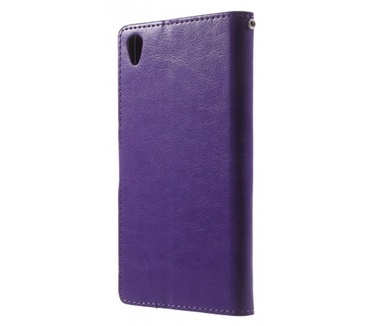 Kees Lederlook Portemonnee Hoesje Sony Xperia Z3+ (Plus) - Paars