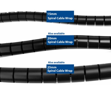 ACT 15 mm spiraalband, lengte 50 meter Zwart