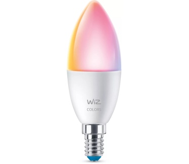 Philips Slimme LED RGB-lamp, C37, E14-fitting, 470 lm, 4-pack