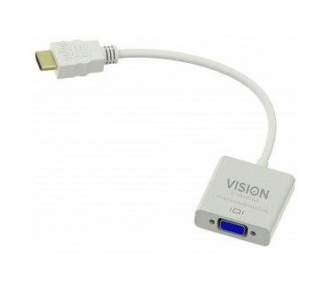 Vision HDMI-ZU-VGA-ADAPTER - Weiß, Steck