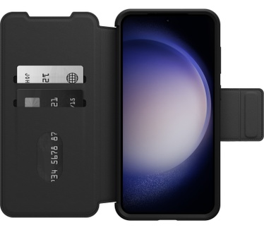 Otterbox OtterBox Strada-hoesje voor Galaxy S23+ , schokbestendig, valbestendig, lederen folio met kaarthouder, 3x getest volgens militaire standaard, Zwart