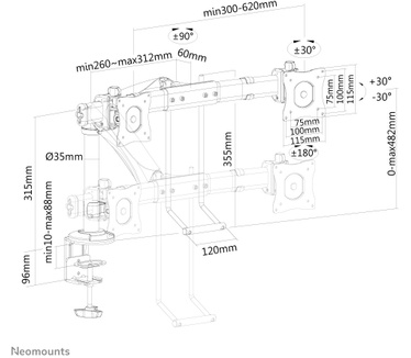 Neomounts by Newstar flatscreen bureausteun