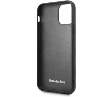 Guess Mercedes-Benz Carbon/Leather Back Case - iPhone 11 (6.1") - Zwart Zwart