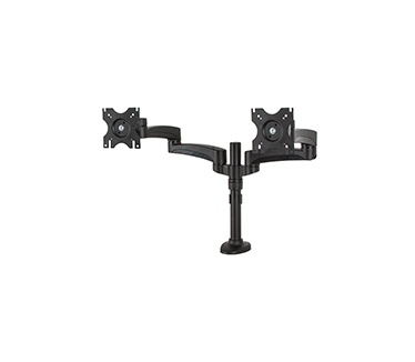 B-Tech Twin Flat Screen Desk Mount with Dual Articulated Arms
