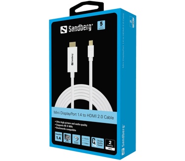 Sandberg MiniDP 1.4-HDMI 4K60Hz 2m