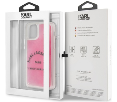 Karl Lagerfeld Glow in the Dark Hard Case iPhone 11 (6.1") - Roze  Roze