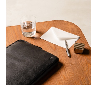 Accezz Leather Laptop hoes met rits 15-16 inch - Laptopsleeve - Zwart