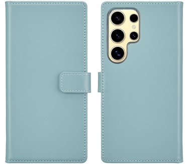 Selencia Echt Leren Bookcase Samsung Galaxy S25 Ultra - Air Blue
