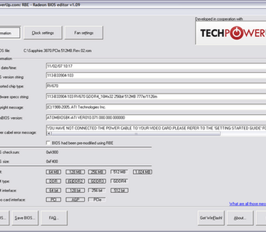 TechPowerUp Radeon Bios Editor 1.09 screenshot (410 pix)