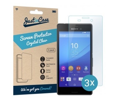 Just in Case Screen Protector Sony Xperia M4 - 3 stuks - Crystal Clear