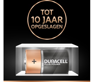 Duracell Plus Power alkaline D-batterijen, verpakking van 2