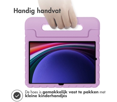 Accezz Kidsproof Backcover met handvat Samsung Galaxy Tab S9 / Tab S9 FE - Lila